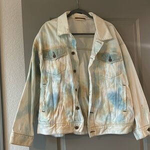 Free people tie die jean jacket